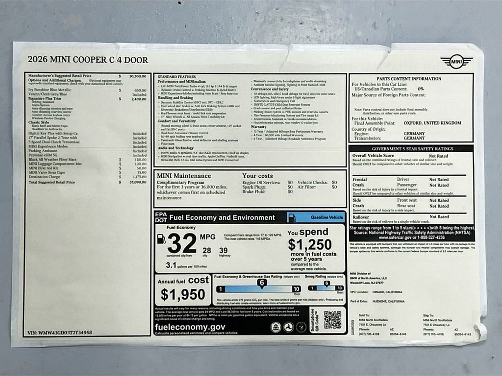 New 2026 MINI Cooper 4-Door Hardtop image 35