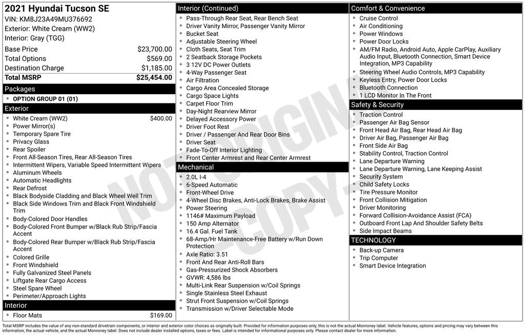 Used 2021 Hyundai Tucson SE FWD image 29