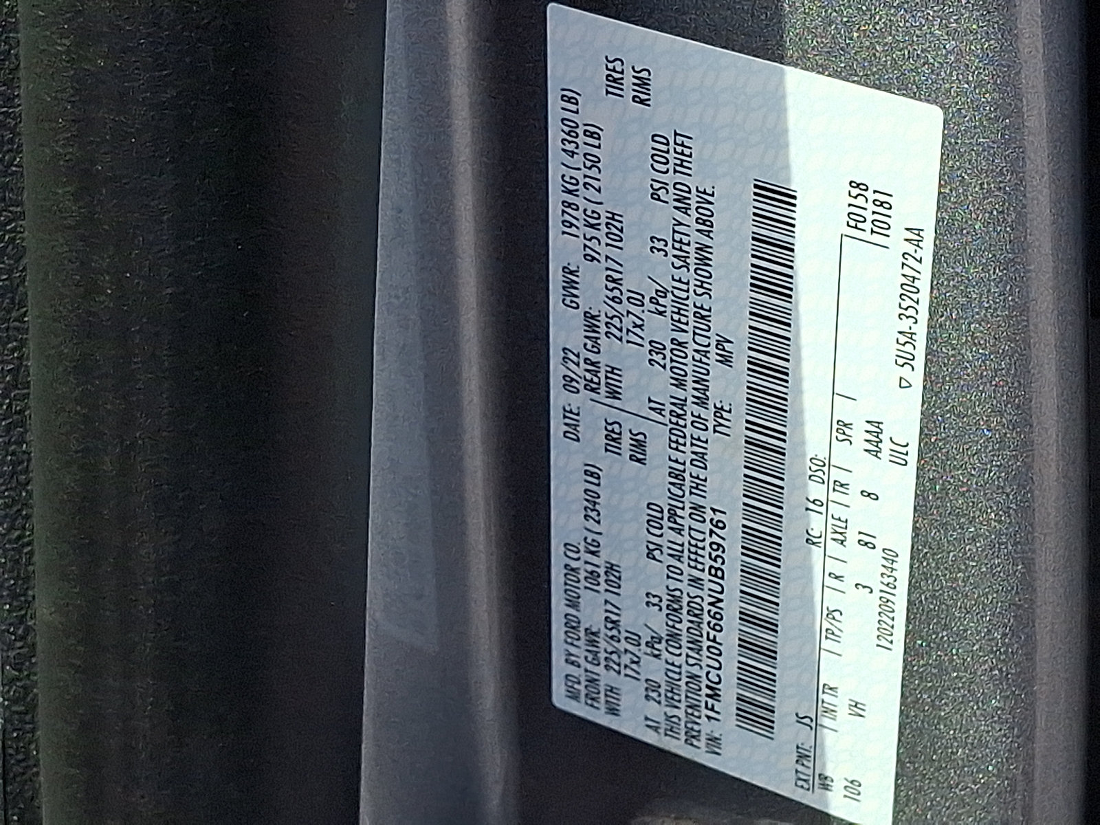 Certified 2022 Ford Escape S FWD image 29