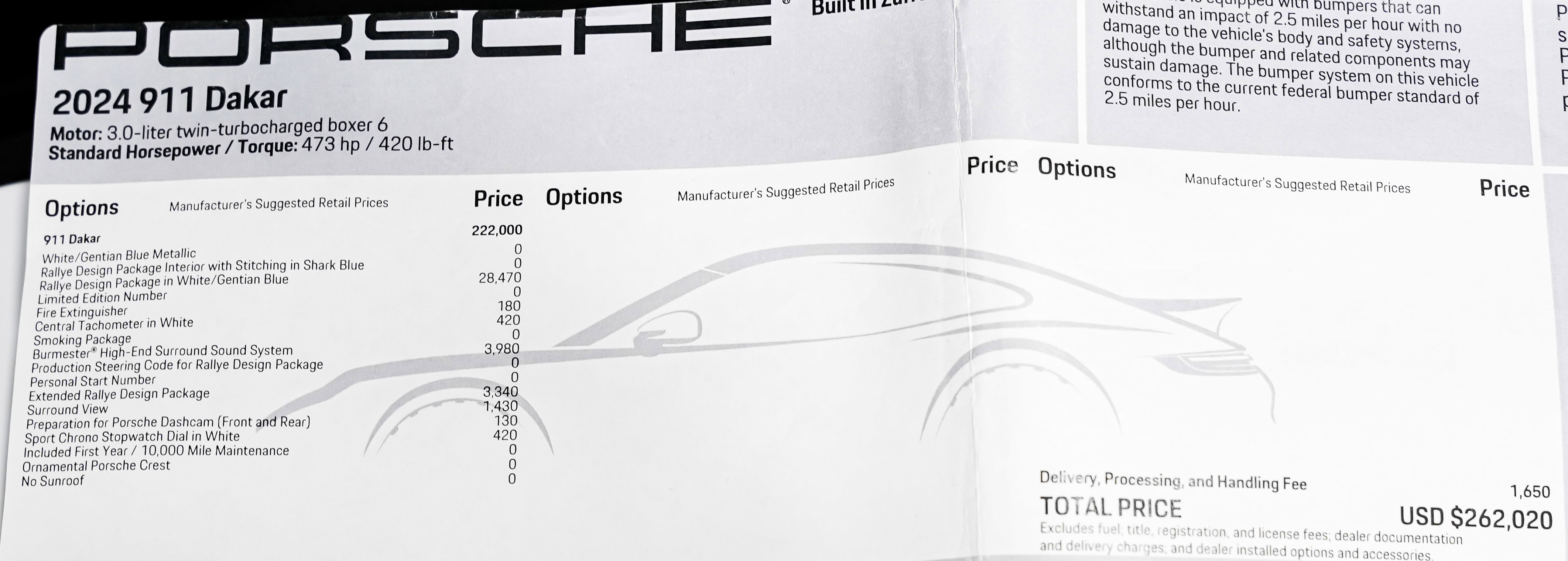 Used 2024 Porsche 911 Dakar image 2