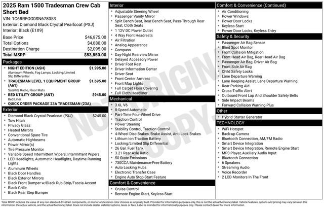 Used 2025 RAM 1500 Tradesman w/ Night Edition AWD/4WD image 26