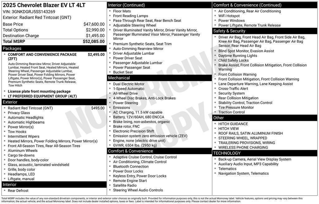 New 2025 Chevrolet Blazer EV LT AWD/4WD image 92