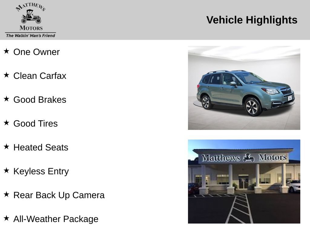 Used 2018 Subaru Forester 2.5i Premium w/ All-Weather Package AWD/4WD image 14