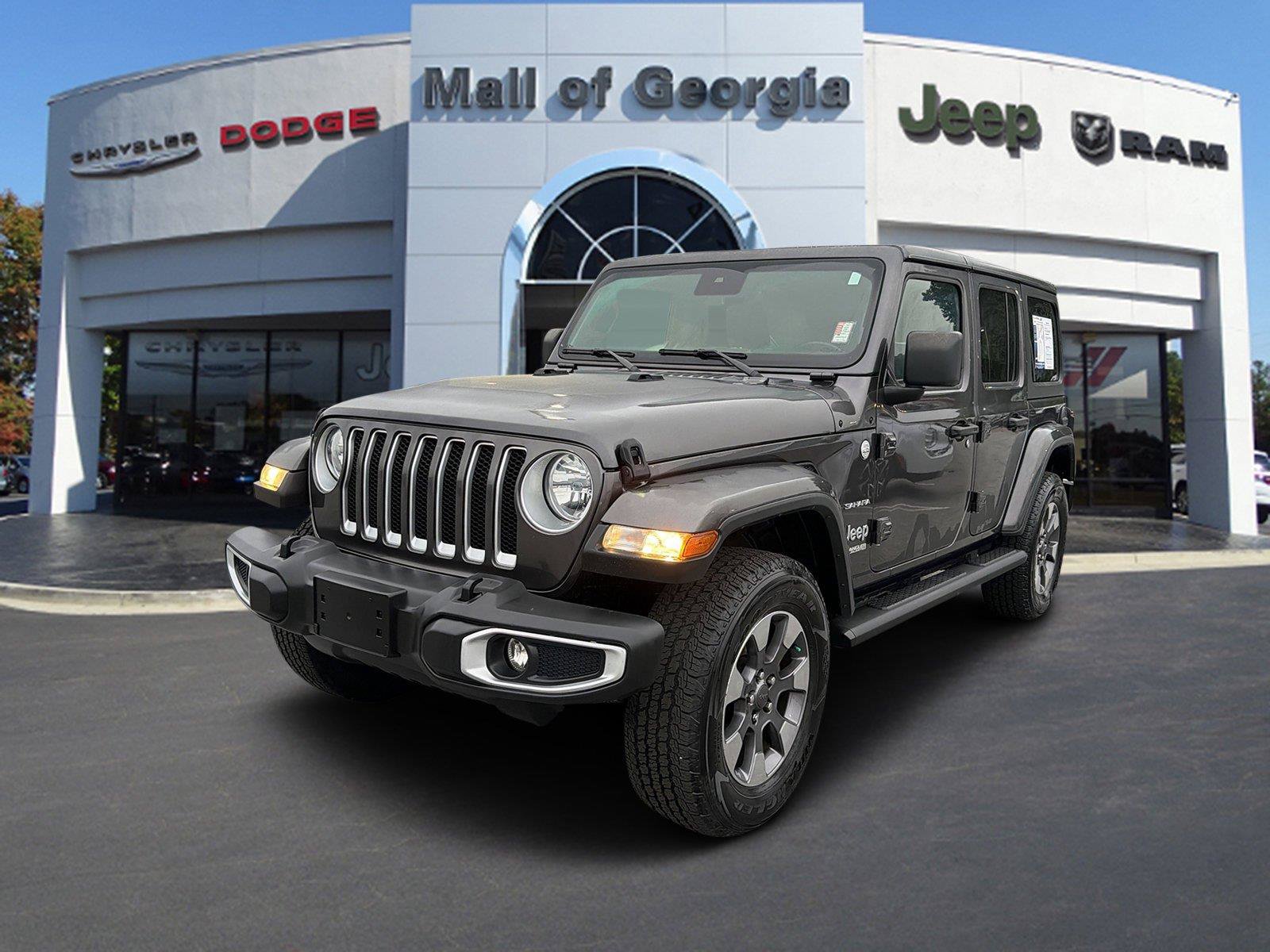 Used 2021 Jeep Wrangler Unlimited Sahara w/ Uconnect 4C Nav & Sound Group AWD/4WD image 1