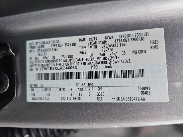 Used 2020 Ford F150 Lariat w/ Equipment Group 502A Luxury image 36