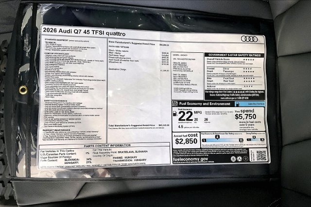 New 2026 Audi Q7 2.0T Premium AWD/4WD image 14