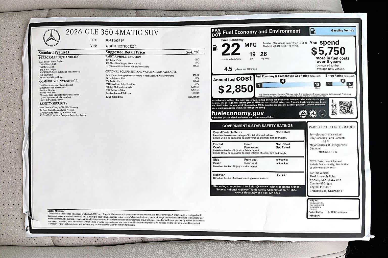 New 2026 Mercedes-Benz GLE 350 4MATIC image 22
