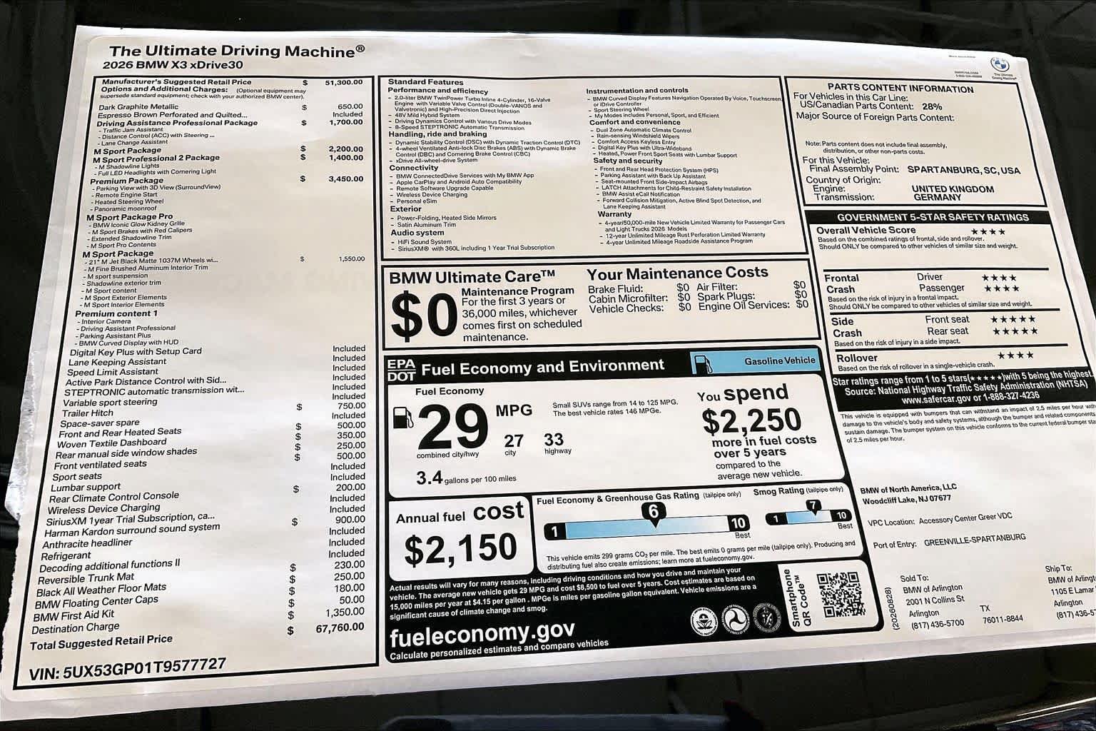 New 2026 BMW X3 xDrive30i w/ Premium Package AWD/4WD image 19