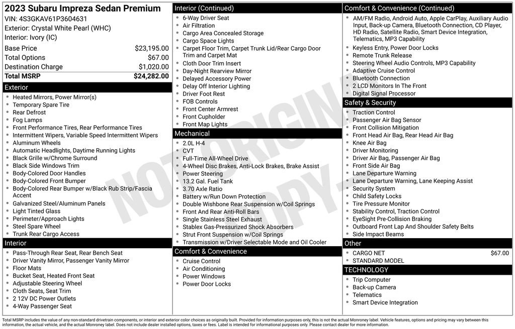 Used 2023 Subaru Impreza Premium image 32