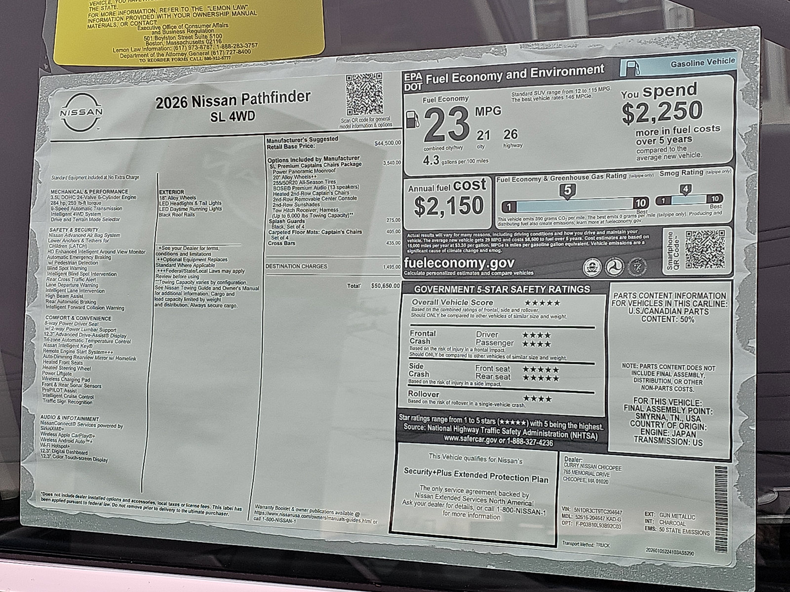 New 2026 Nissan Pathfinder SL w/ SL Premium Package image 20