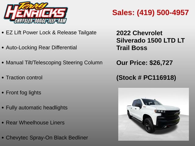 Used 2022 Chevrolet Silverado 1500 LT Trail Boss w/ Convenience Package II AWD/4WD image 35