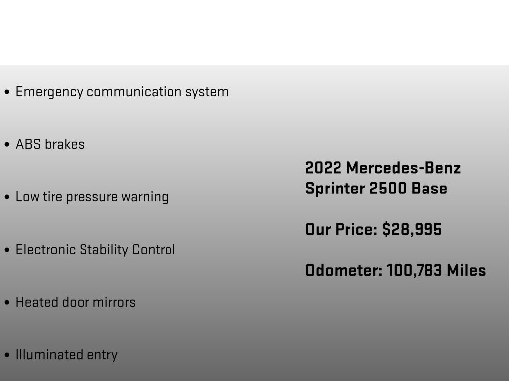 Used 2022 Mercedes-Benz Sprinter 2500 image 12