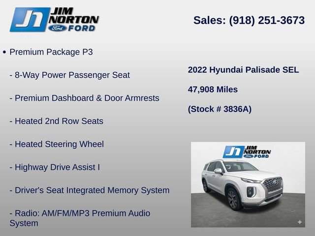 Used 2022 Hyundai Palisade SEL w/ Premium Package FWD image 15