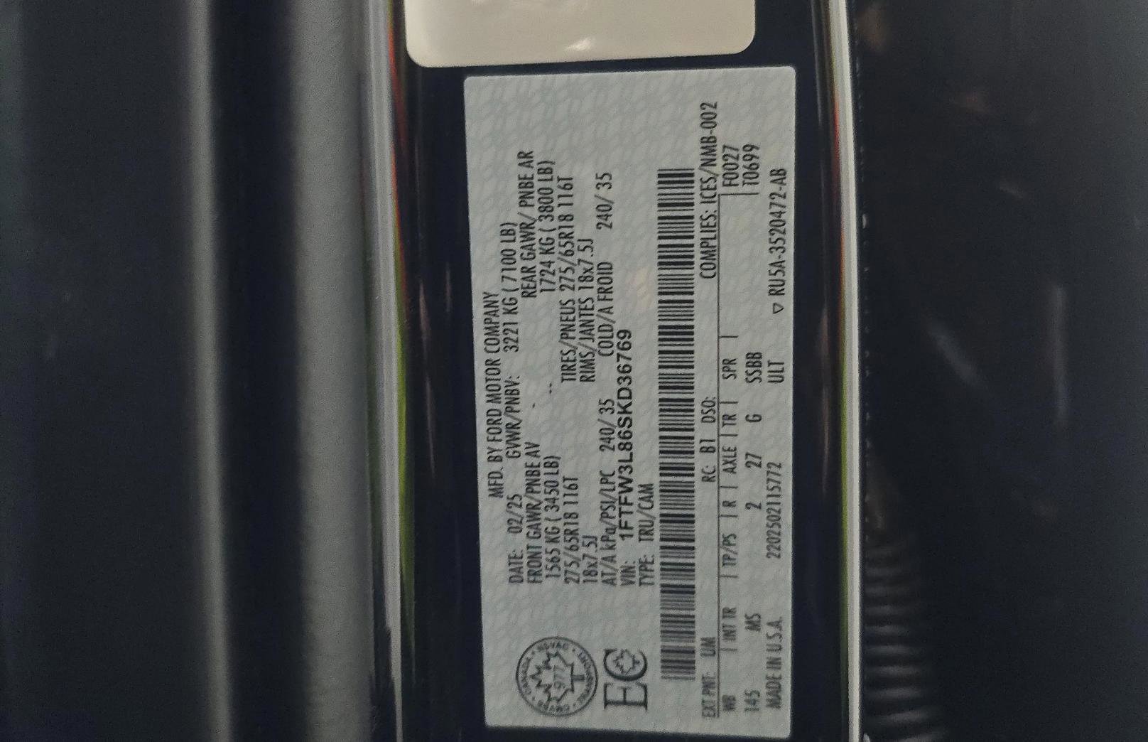 Used 2025 Ford F150 XLT w/ Equipment Group 301A Standard AWD/4WD image 15
