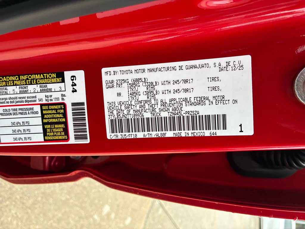 New 2026 Toyota Tacoma SR5 image 47