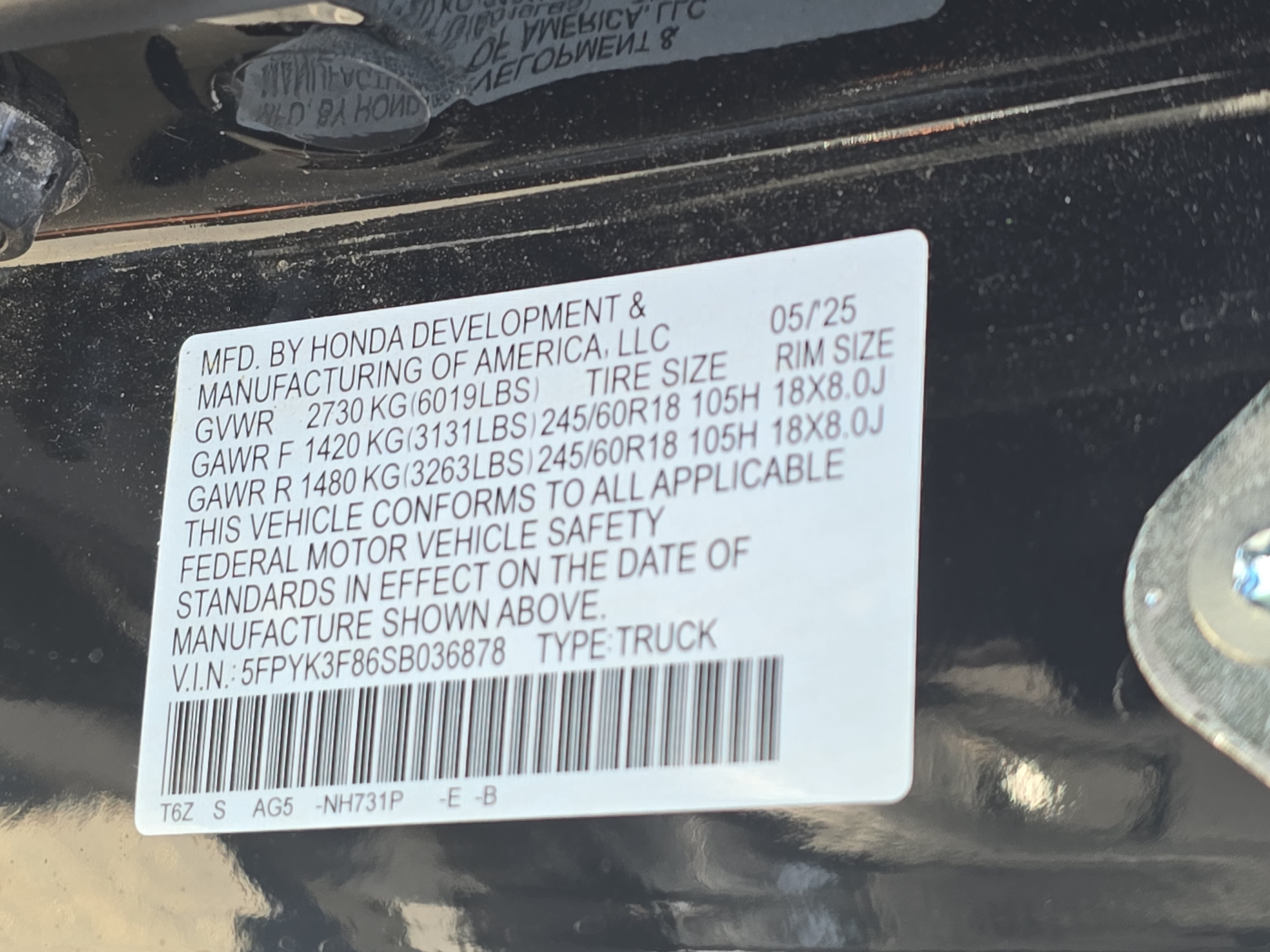 Certified 2025 Honda Ridgeline Black Edition image 36