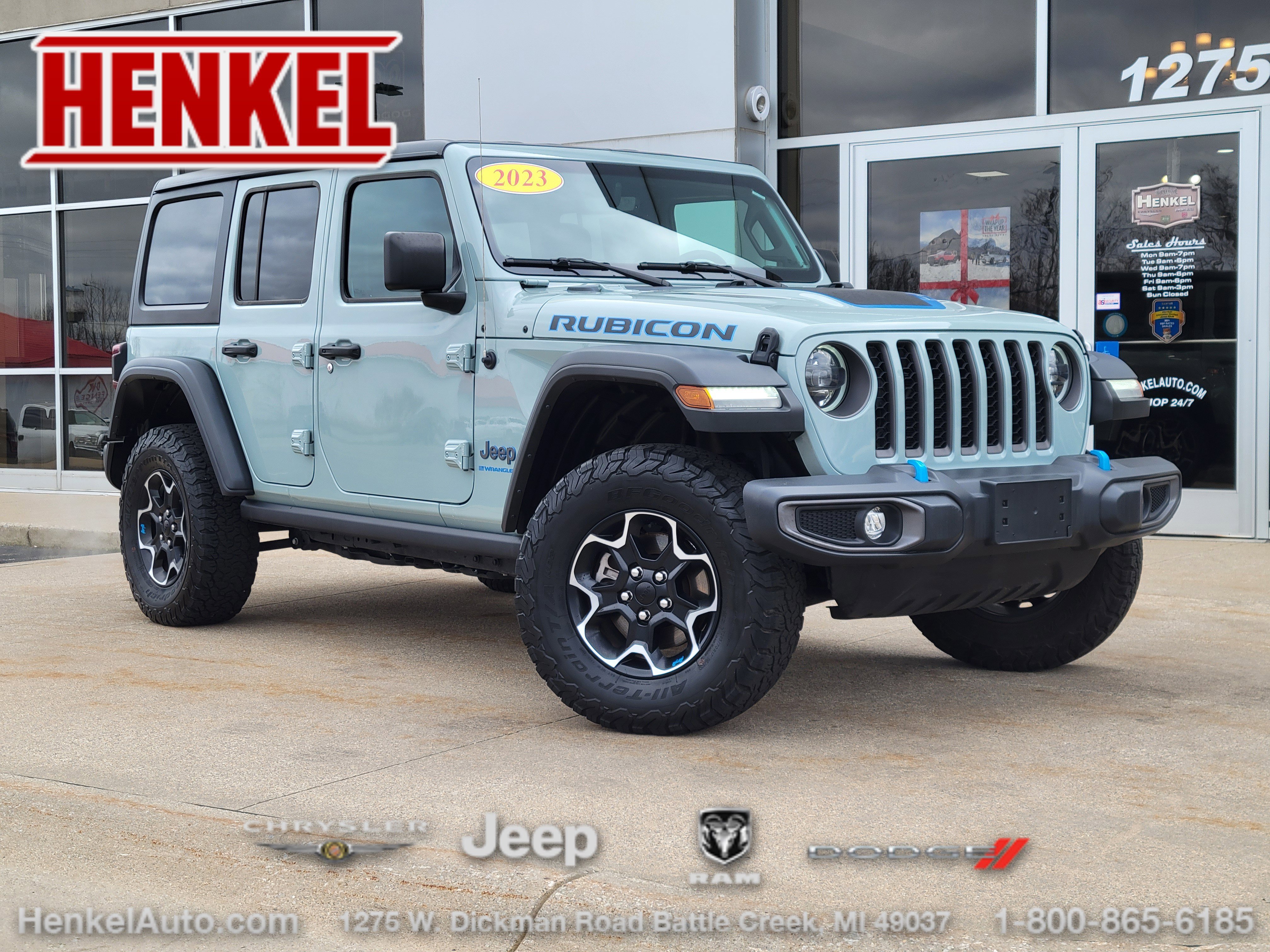Used 2023 Jeep Wrangler Unlimited Rubicon 4xe w/ Cold Weather Group image 1
