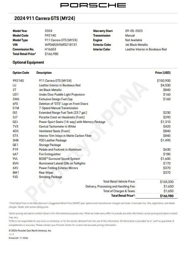 Certified 2024 Porsche 911 Carrera GTS w/ 930 Leather Package image 6