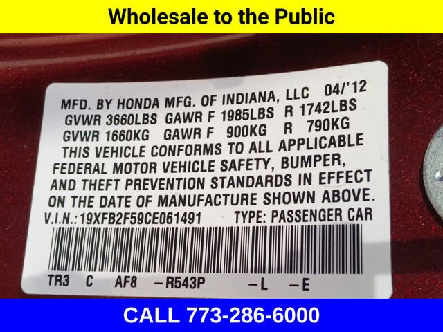 Used 2012 Honda Civic LX image 17