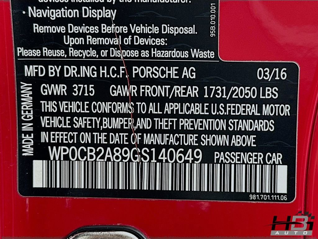 Used 2016 Porsche Boxster GTS image 19