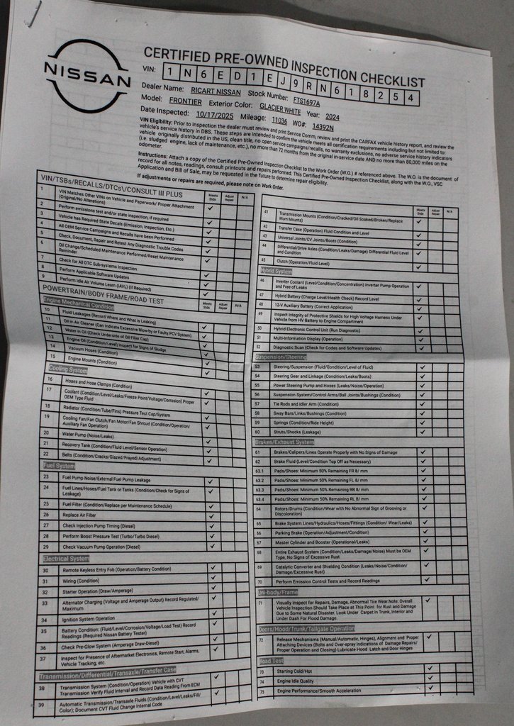 Certified 2024 Nissan Frontier SV w/ SV Convenience Package image 6