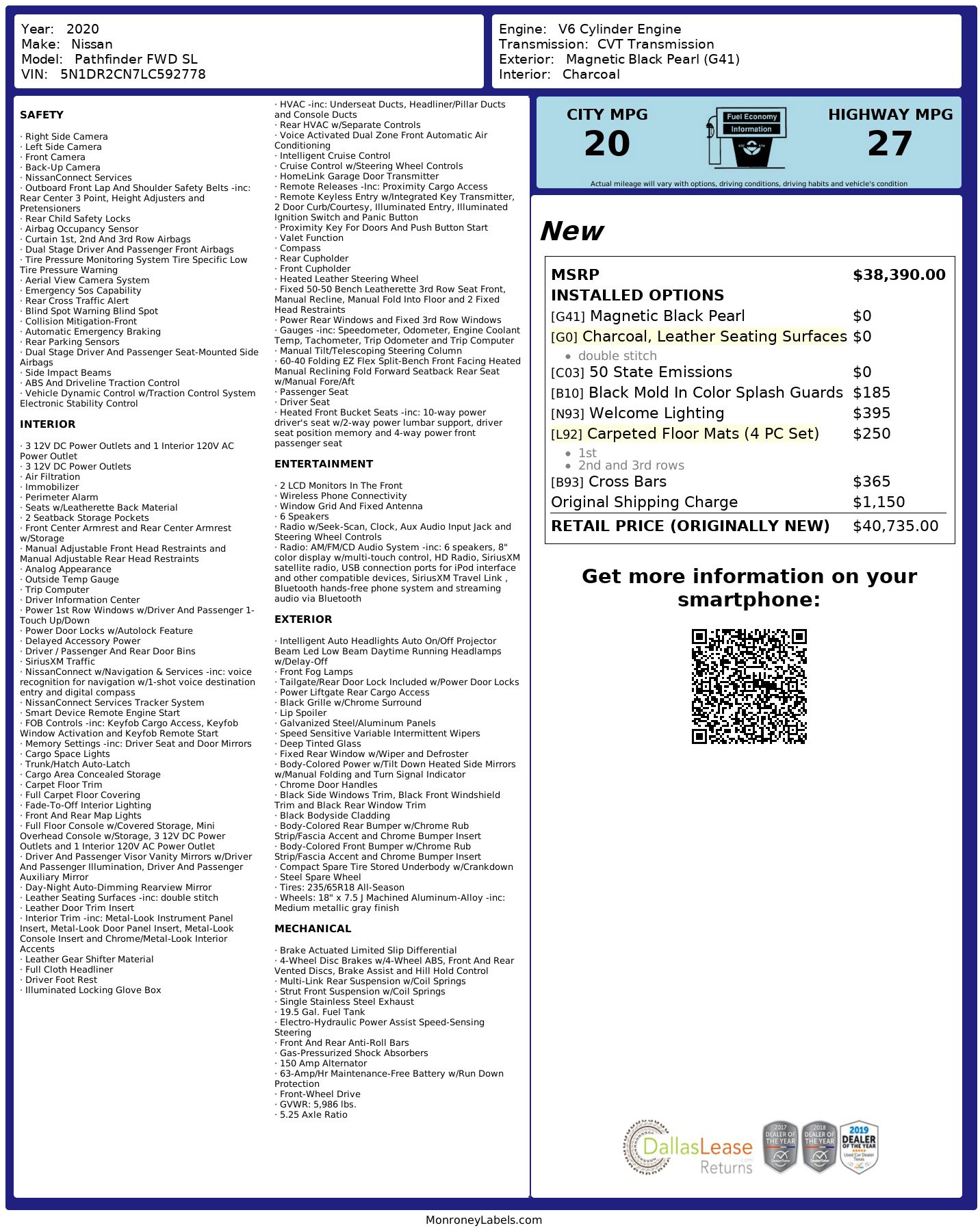 Used 2020 Nissan Pathfinder SL image 3