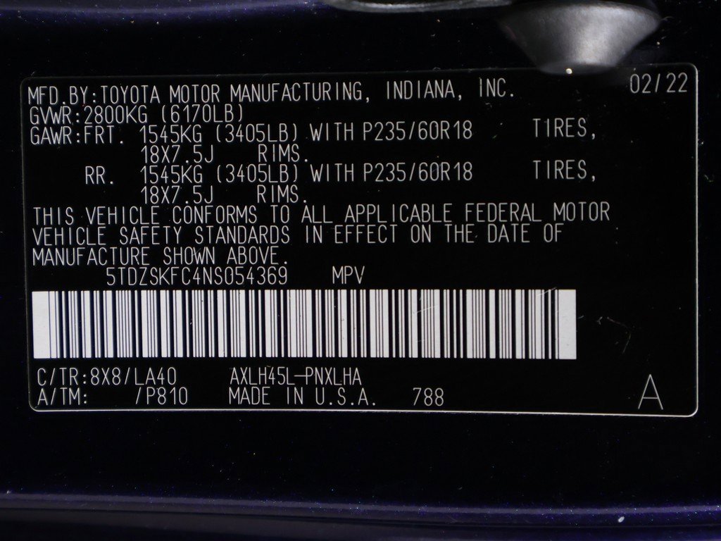 Used 2022 Toyota Sienna Limited image 48