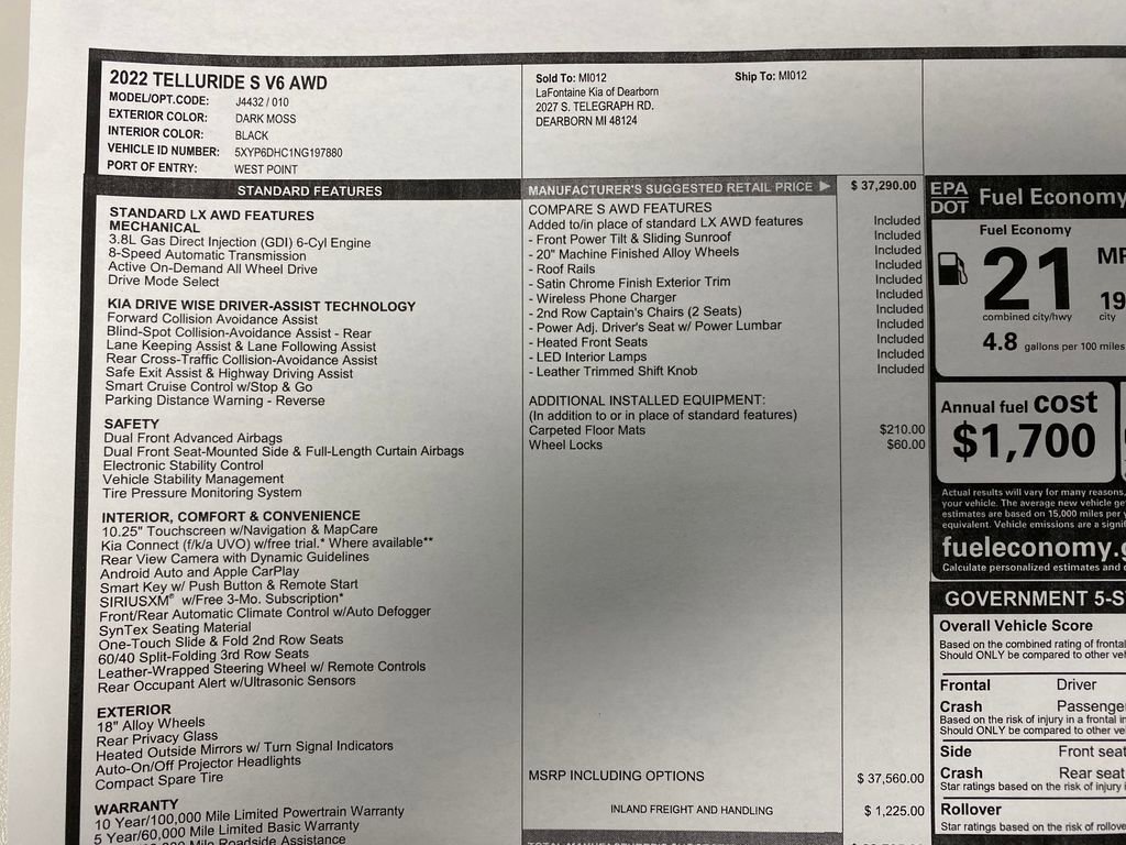 Used 2022 Kia Telluride S image 33