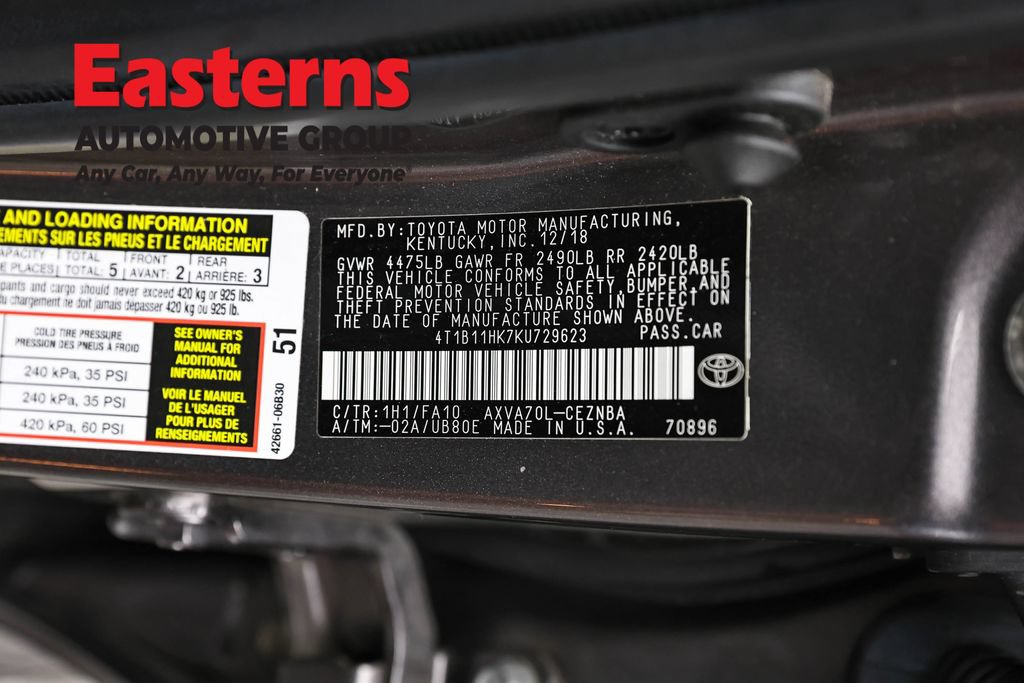 Used 2019 Toyota Camry LE FWD image 33