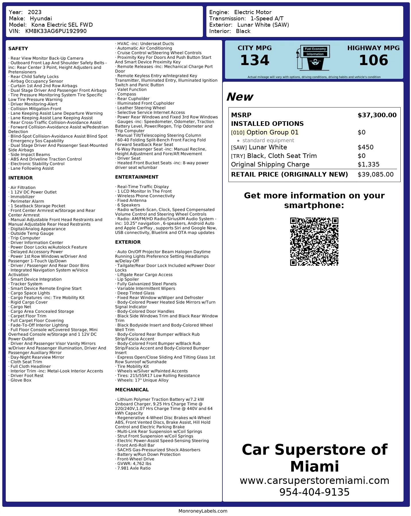 Used 2023 Hyundai Kona SEL FWD image 3