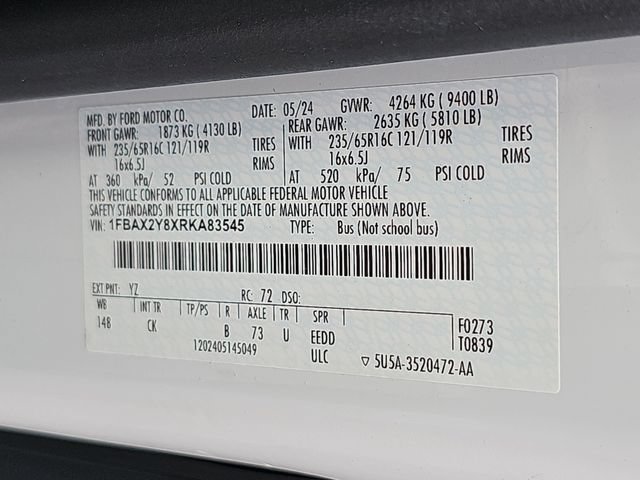 Certified 2024 Ford Transit 350 XLT RWD image 37