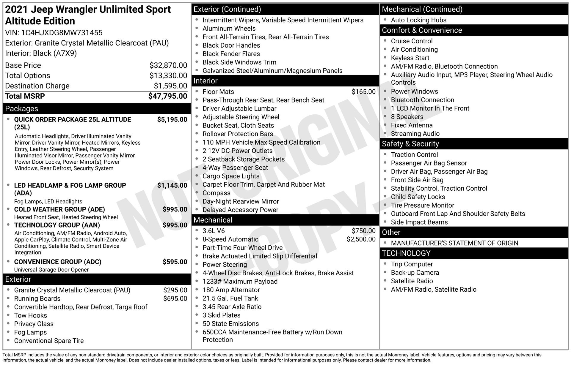 Used 2021 Jeep Wrangler Unlimited Sport image 3