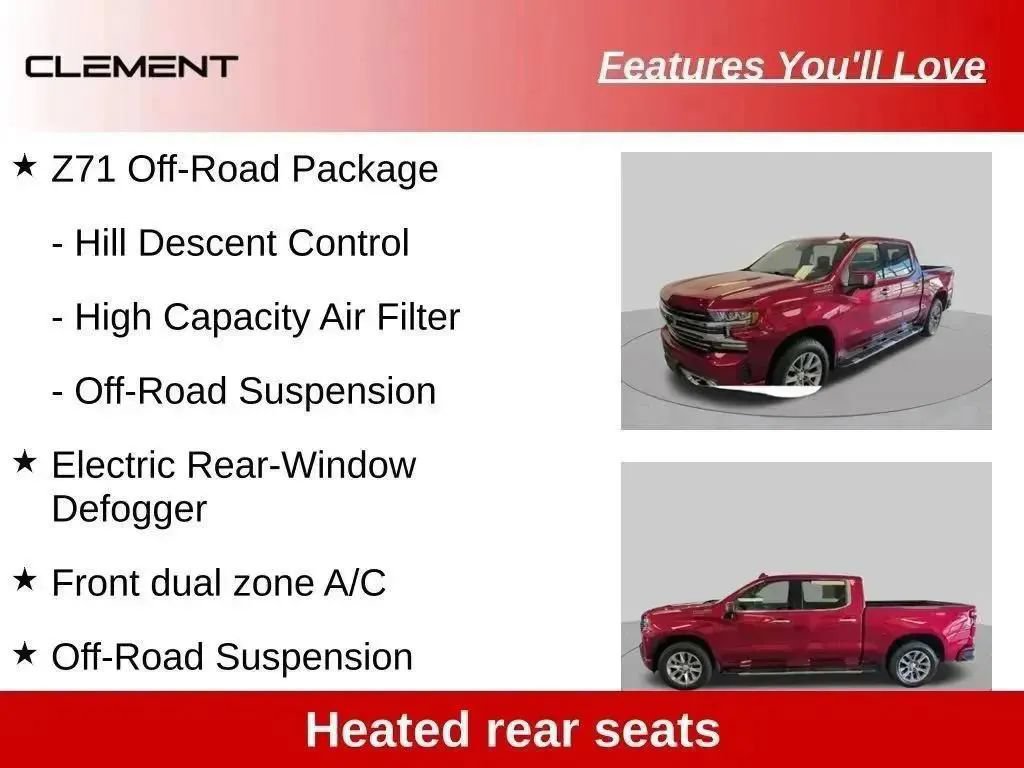 Used 2019 Chevrolet Silverado 1500 High Country w/ Technology Package AWD/4WD image 87