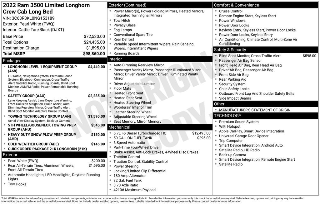 Certified 2022 RAM 3500 Limited AWD/4WD image 50