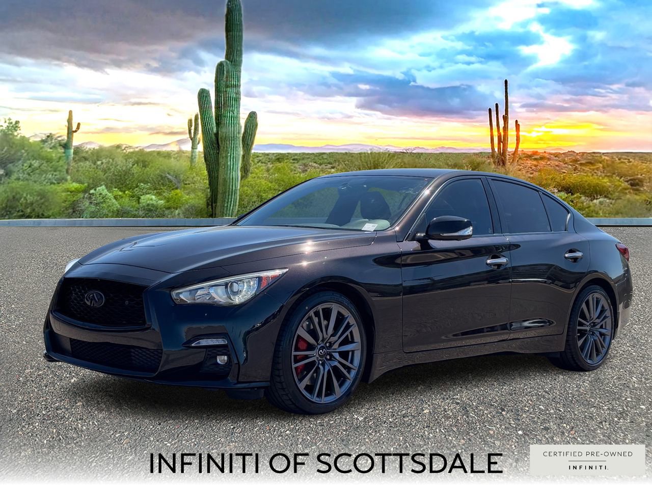 Certified 2023 INFINITI Q50 Red Sport 400 w/ Black Opal Edition