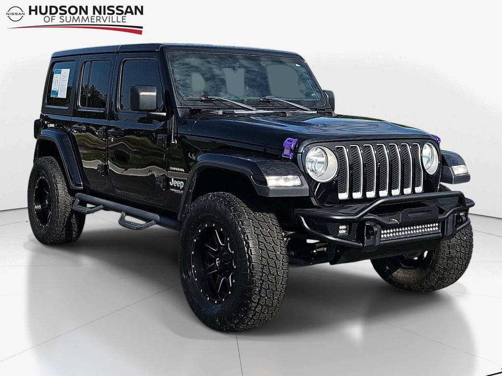 Used 2019 Jeep Wrangler Unlimited Sahara w/ Uconnect 4C Nav & Sound Group AWD/4WD image 1