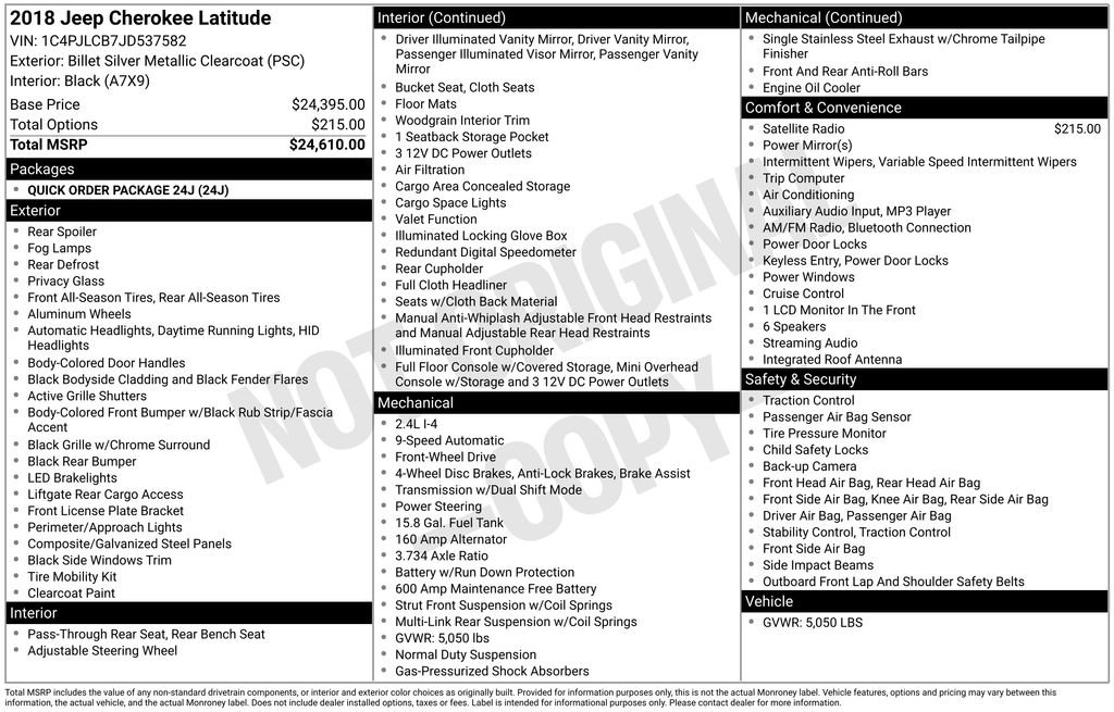 Used 2018 Jeep Cherokee Latitude image 37