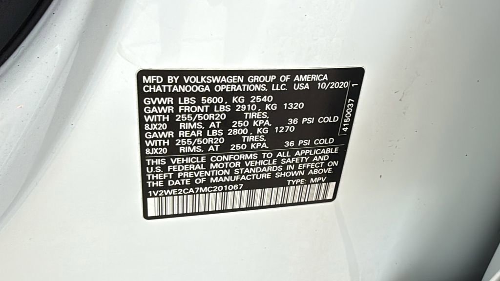 Used 2021 Volkswagen Atlas Cross Sport SE w/ V6 Towing Package FWD image 42