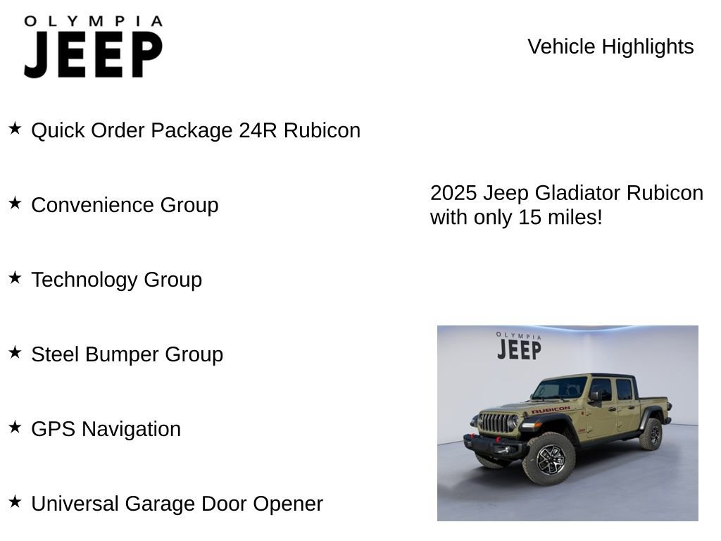 New 2025 Jeep Gladiator Rubicon image 7