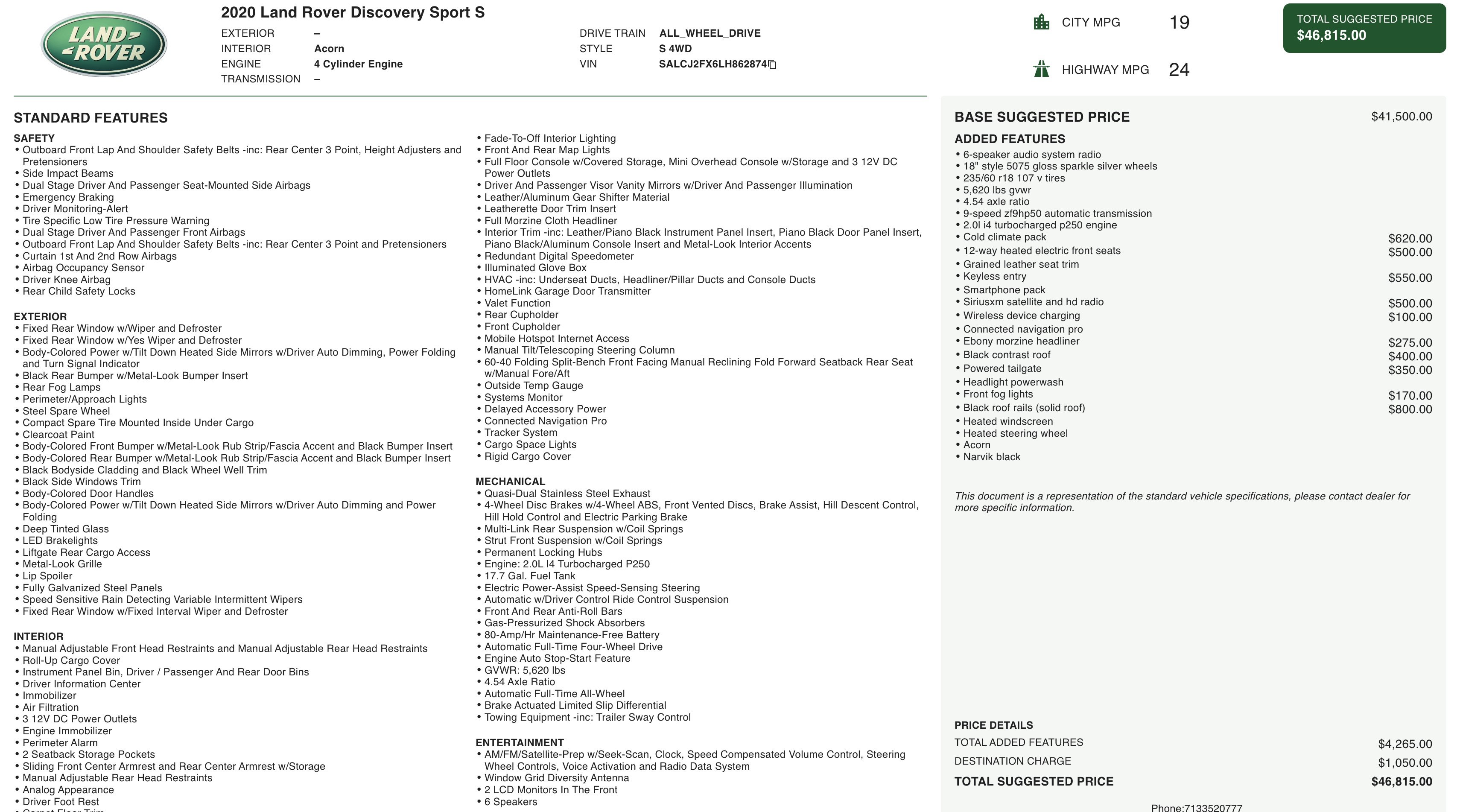 Used 2020 Land Rover Discovery Sport S image 2