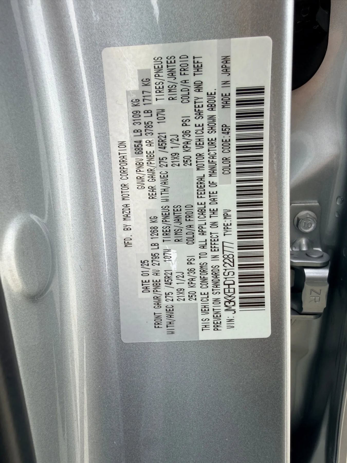 Used 2025 MAZDA CX-90 3.3 Turbo w/ Premium Plus Pkg image 41