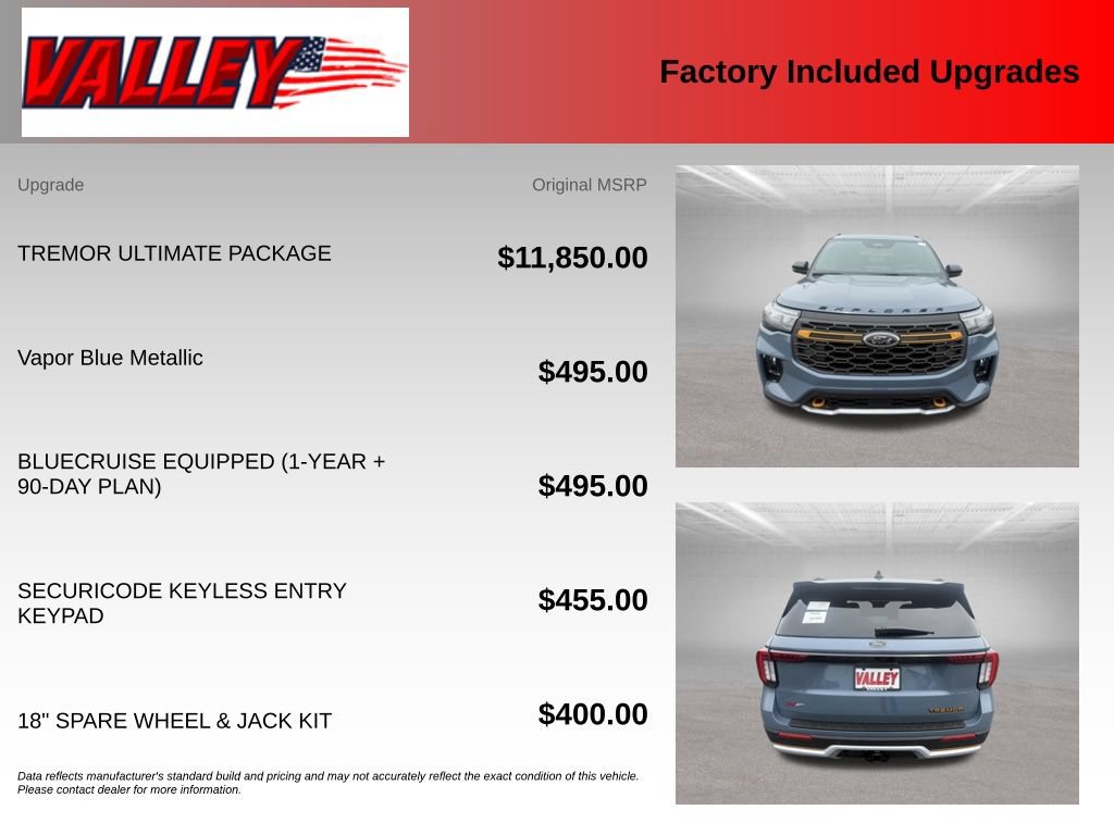 New 2026 Ford Explorer Tremor w/ Tremor Ultimate Package AWD/4WD image 4