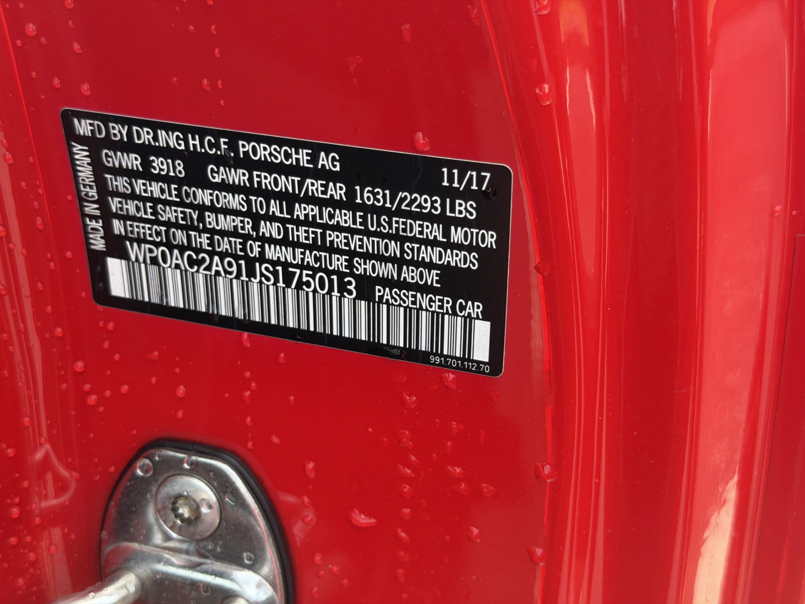 Certified 2018 Porsche 911 GT3 RWD image 29