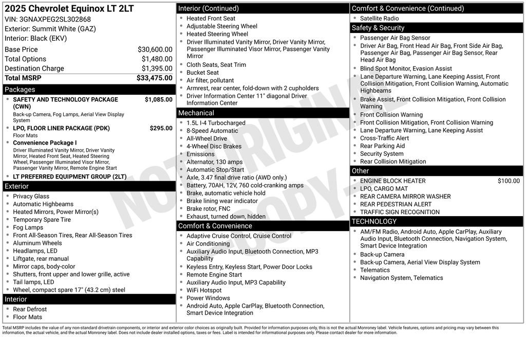 Used 2025 Chevrolet Equinox LT w/ Safety and Technology Package AWD/4WD image 7