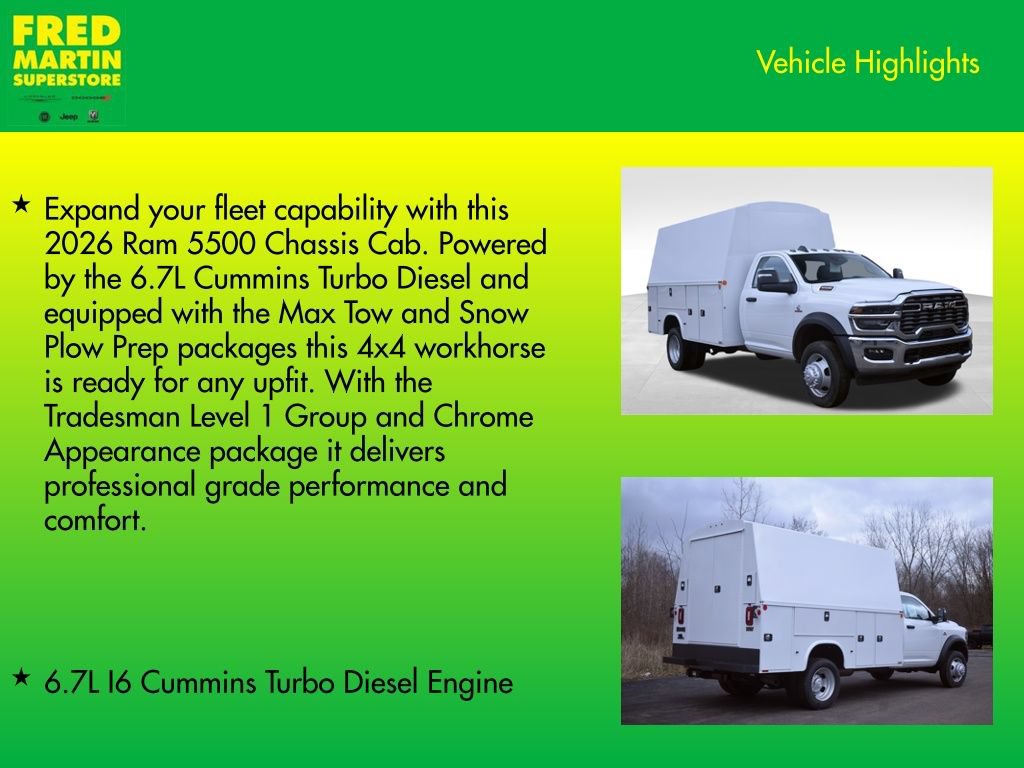 New 2026 RAM 5500 Tradesman w/ Chrome Appearance Group AWD/4WD image 15