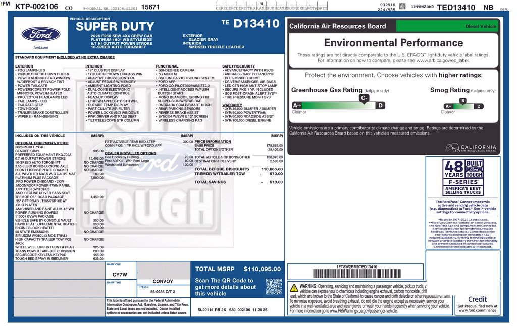 Certified 2026 Ford F250 Platinum w/ Platinum Plus Package AWD/4WD image 49