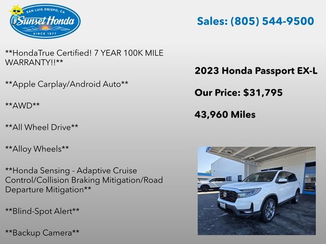 Certified 2023 Honda Passport EX-L image 6