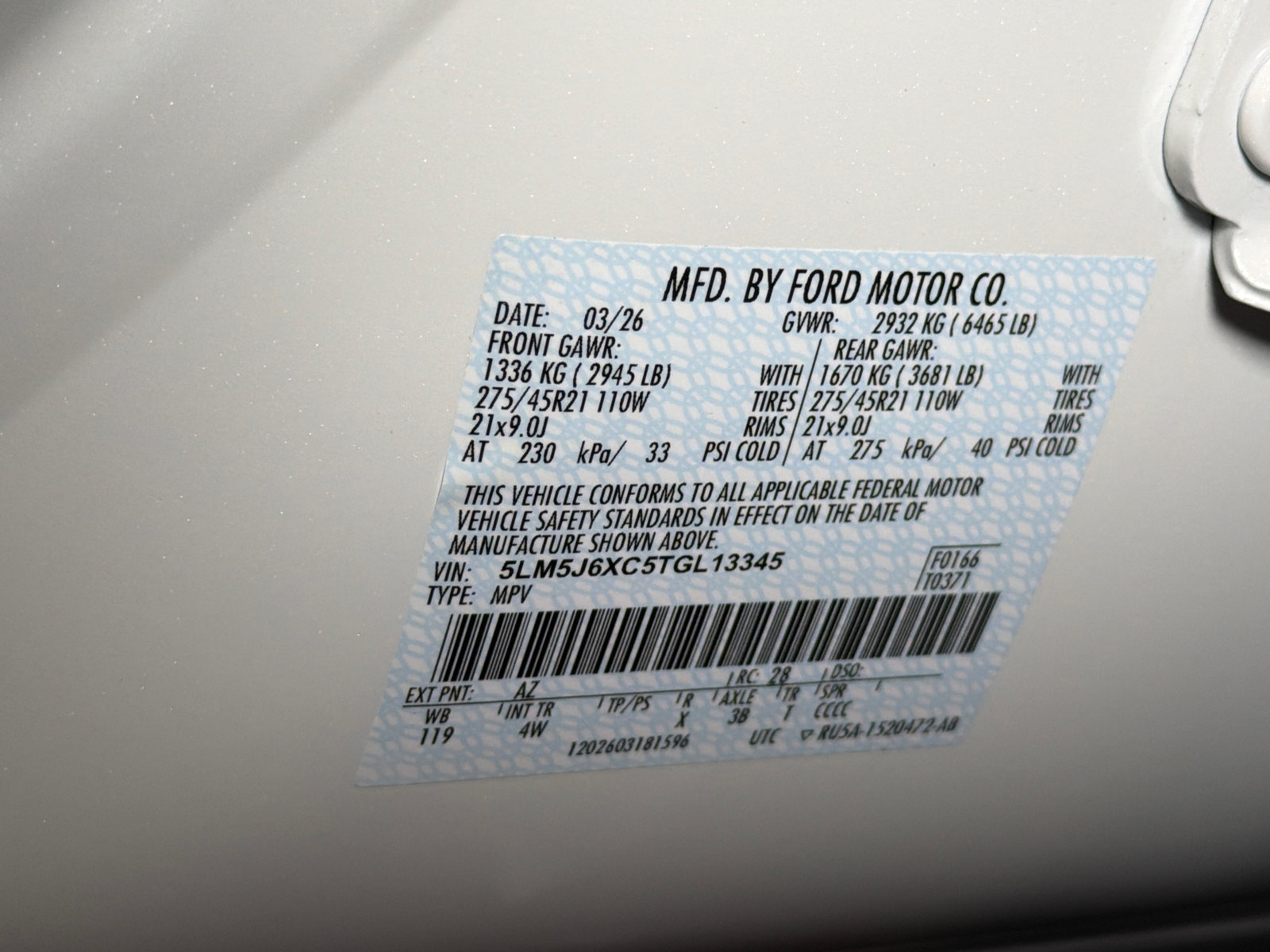 New 2026 Lincoln Aviator AWD w/ Jet Appearance Package image 20