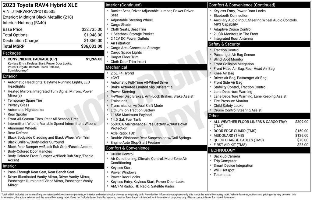 Used 2023 Toyota RAV4 XLE w/ Convenience Package image 55