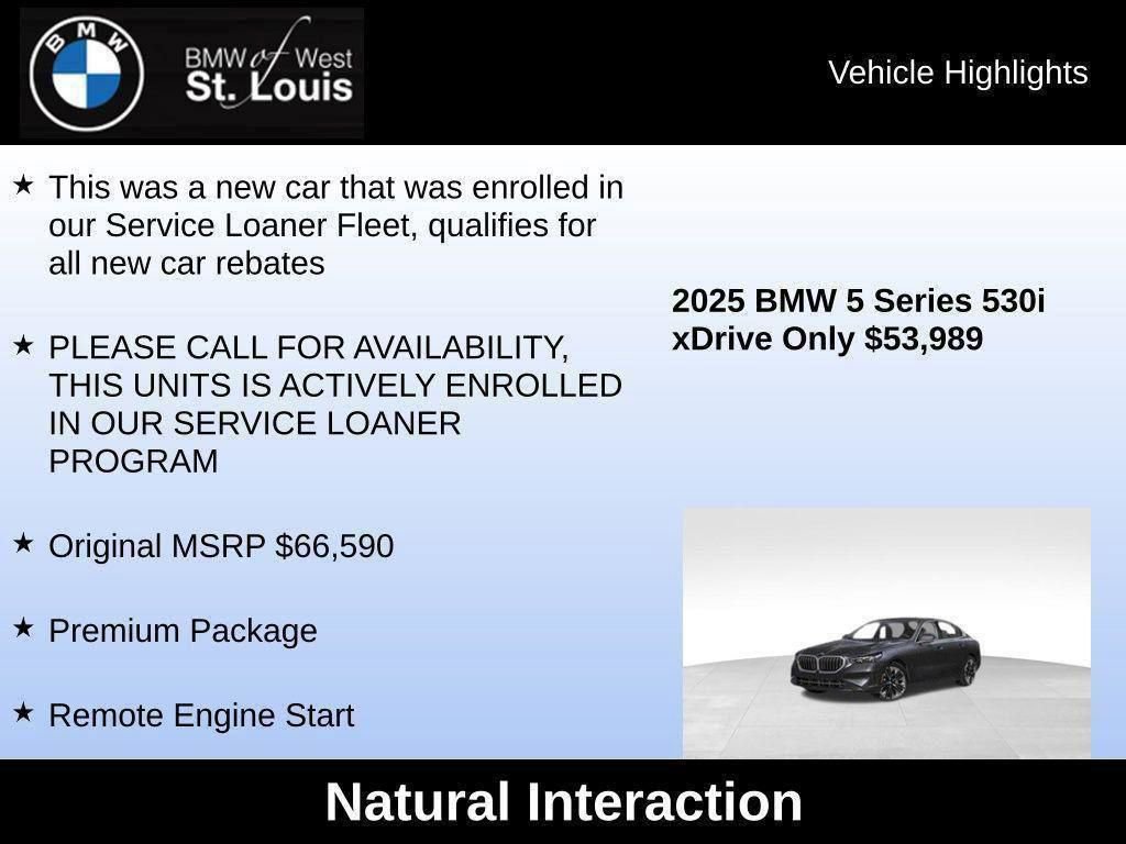Used 2025 BMW 530i xDrive w/ Premium Package image 52